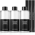 COCODOR Reed Diffuser Oil Refill/Clean Linen /6.7oz(200ml) / 3 Pack/Aromatherapy, Home Fragrance, Scented Oils, Oils for Reed Diffuser, Bathroom Home Decor