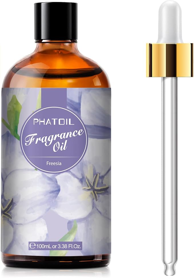 PHATOIL 3.38FL.OZ Freesia Fragrance Oils for Aromatherapy, Essential Oils for Diffusers for Home, Perfect for Diffuser, DIY Candle and Soap Making, DIY Scented Products - 100ml | Long Lasting Scented Oils For Humidifier, Air Freshener, DIY Soap Candle,...