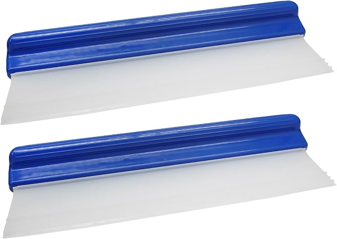 Uenhoy 2 Pack Car Squeegee 12 Inches, Flexible Car Water Scraper, Blue | Automotive Wiper, Silicone Water Blade for Car Windshield, Window, Home Glass