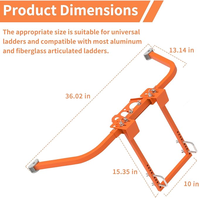 Ladder Stabilizer,Extension Ladder Stabilizer for Roof Gutter,Roof Ladder Standoff Arms,Extension Ladder Accessory,Gutter Cleaning Tools