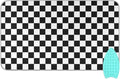 Black White Checkered Plaid Ironing Mat for Table top Portable Ironing Pad Blanket for Washer Dryer Countertop Travel