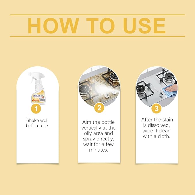 Multifunctional Powerful Kitchen Foam Cleaner, Rotateepic Foam Cleaner, Greasy Dirt Clean Spray, All-Purpose Heavy Duty Degreaser Cleaning Spray for Oven, Stove and Range Hood (2pcs)