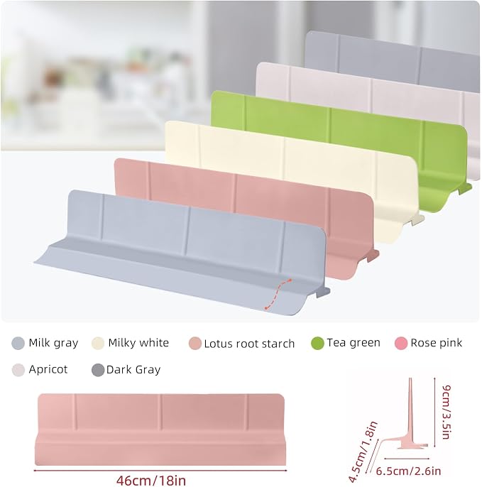 18" Upgraded Silicone Sink Splash Guard Released in 2026,Self-Draining Water Splash Guard for Kitchen Sink,Bathroom and Kitchen Island,with 3.5" High Splash Guard & 6 Strong Suction Cup (Pink)