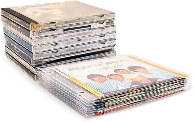 Tarifold CD Storage Bundle, 100 Binder Sleeves and 2 Binders, 2-Ring Holes | Holds CD, cover art and booklet, secure closing flap, 25 sleeves per binder, polypropylene, saves up to 70% storage space