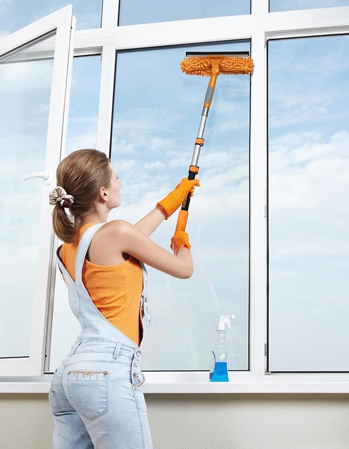 1.5-3 ft Long Paint Roller Extension Pole, Multi-Purpose Telescopic Handle | Extension Pole with Universal Twist-on Metal Tip // Lightweight & Sturdy Pole for Painting, Dusting and Window Cleaning