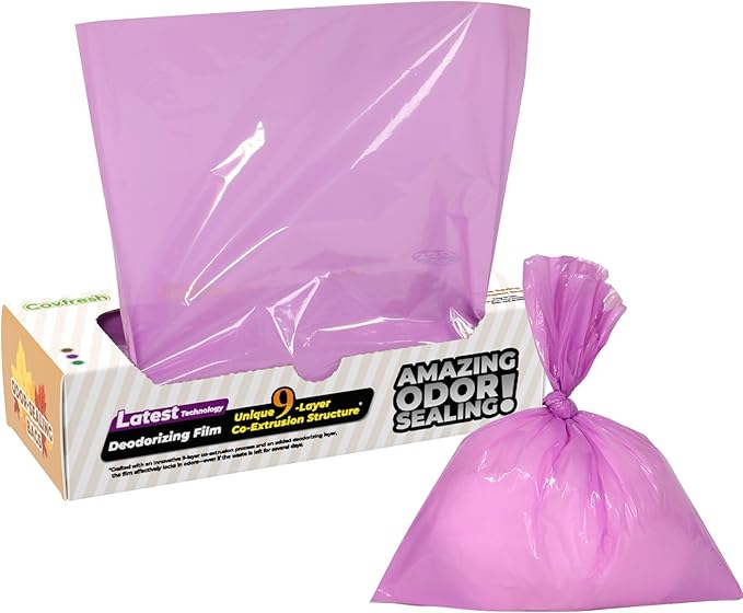 Odor Sealing Small Trash Bags Home & Food Use XL-100 Count Disposable Bags, Durable and Unscented (Color:Blue)