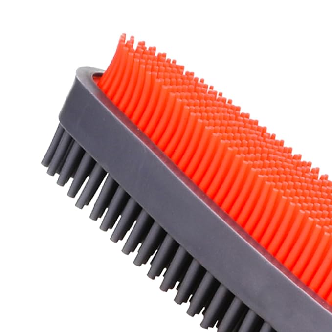 Premium Rubber Pet Hair Brush - Removes Hair from Couches & Pets' Coats O