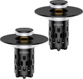 Bathroom Sink Drain Strainer,All Metal Pop-Up Sink Stopper with Removable Stainless Steel Filter Basket, Universal Bathroom Hair Catcher Fit for 1.1-2.36'' Drain (Black, 2 Pack)
