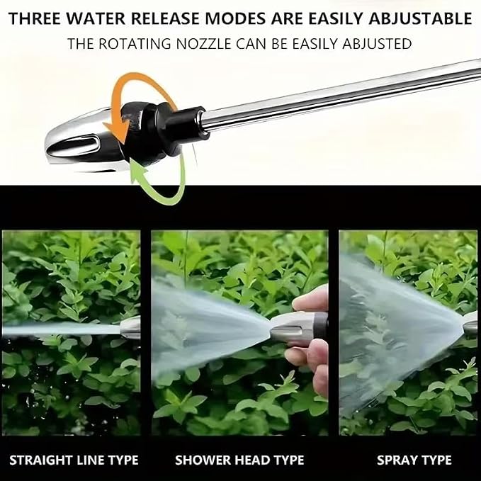High Pressure Garden Hose Nozzle Sprayer with Plastic Soap Foam Dispenser Bottle, Heavy Duty Car Wash Foam Gun, Adjustable Nozzle for Gardening, Solar Panel Cleaning, Pet Showering