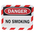 Sign Holder, Adhesv, Danger No Smoking, PK2