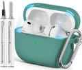 Ljusmicker for AirPods Pro 3 Case 2025 with Cleaner Kit,Magnetic Green | Soft Silicone Protective Cover for Apple AirPod Pro 3rd Generation Case with Keychain for Women Men,Shockproof,Magnetic