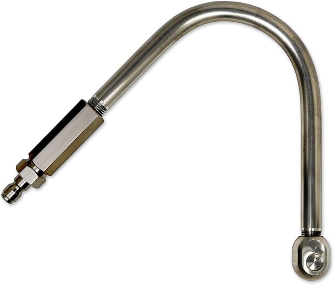 Gutter Cleaner Attachment for Pressure Washers – Stainless Steel – Six Jets