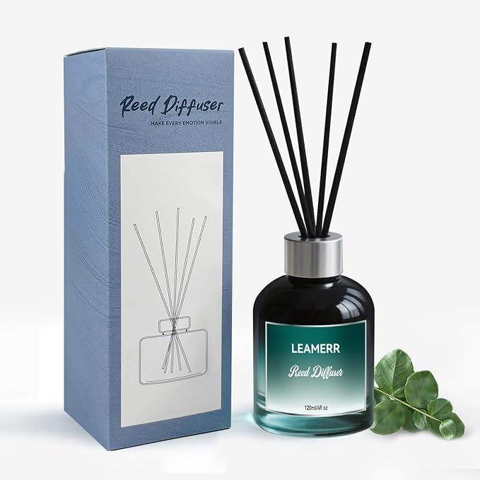Lavender Reed Diffusers for Home, 4 oz (120mL) Aromatherapy for Relaxation & Air Freshener. Perfect for Home, Bathroom, Office & Room Decor, Calming Botanical Scent