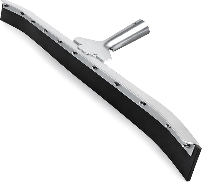 Curved Floor Squeegee 36’’, Rubber Blade Garage Squeegee, Taper Pole Connection - Handle Sold Separately for Tiles, Concrete and Asphalt