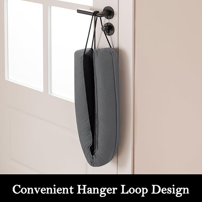 Sunolga 72" Door Draft Stopper Blocks Hot and Cold Air with Removable Washable Cover for Gaps Up to 3", All-Season Seal for Noise, Wind, Under Door Sweep for Bottom of Door, Home Essentials, Gray