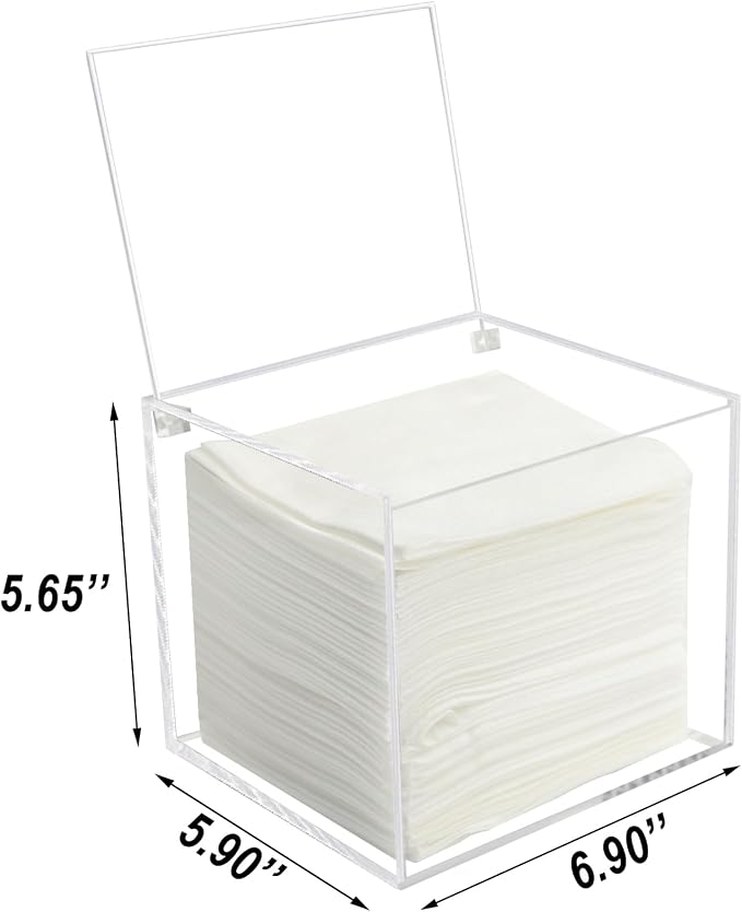 Disposable Face Towel Holder Storage Box Acrylic Facial Towels Container