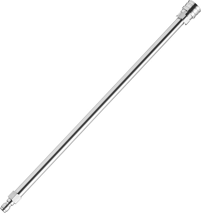 M MINGLE Pressure Washer Extension Wand, Power Washer Lance, 17 Inch | Stainless Steel, 1/4 Inch Quick Connect, for Hard-to-Reach Areas and Siding Cleaning