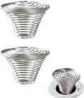 Hair Catcher，Drain Mesh Basket, Bathroom Sink Drain Strainers, for Laundry, Mop Pool, Utility, Slop, RV Sink, Stainless Steel Drain Filter。Fit Hole Size from 1.1" to 1.5"(2Pack)