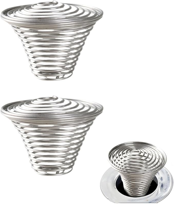 Hair Catcher，Drain Mesh Basket, Bathroom Sink Drain Strainers, for Laundry, Mop Pool, Utility, Slop, RV Sink, Stainless Steel Drain Filter。Fit Hole Size from 1.1" to 1.5"(2Pack)
