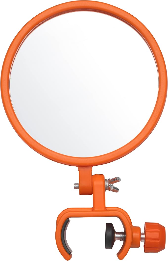 Inspection Mirror for Extension Poles | SEE MORE FROM THE GROUND • DESIGNED FOR EXTENSION POLES • LARGE ADJUSTABLE VIEWING MIRROR • INSPECT-DISCOVER-MONITOR-VERIFY