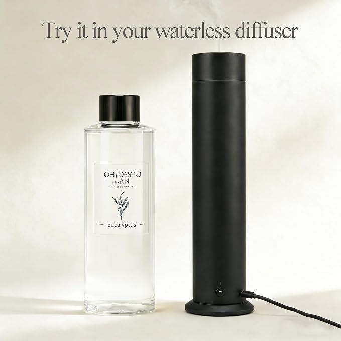 Chloefu LAN Eucalyptus Diffuser Refill Scented Oil 6.76 fl oz Natural Essential Oil - Best for Farmhouse Bathroom Decor, Air Diffuser, 0% Alcohol, Non Toxic Air Freshener