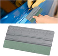 6 Inch Vinyl Wrap Squeegee, Window Tint Squeegee Installation Tool with Ruler 15CM & Suede Felt Edge, Car Vinyl Wrap Scraper Tool for Sign-Making Graphic Wallpaper Film Smoothing (6 Inch)
