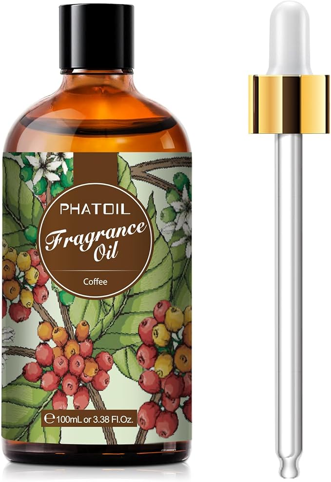 PHATOIL 3.38FL.OZ Coffee Fragrance Oils for Aromatherapy, Essential Oils for Diffusers for Home, Perfect for Diffuser, DIY Candle and Soap Making, DIY Scented Products - 100ml | Long Lasting Scented Oils For Humidifier, Air Freshener, DIY Soap Candle, ...