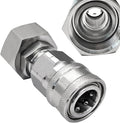 Beduan Stainless Steel 3/4 Garden Hose Female Threaded to 3/8 (!NOT for 1/4!) Pressure Washer Adapter Convert Hose to Power Washer Quick Connector Socket Coupler(3/8 QC)