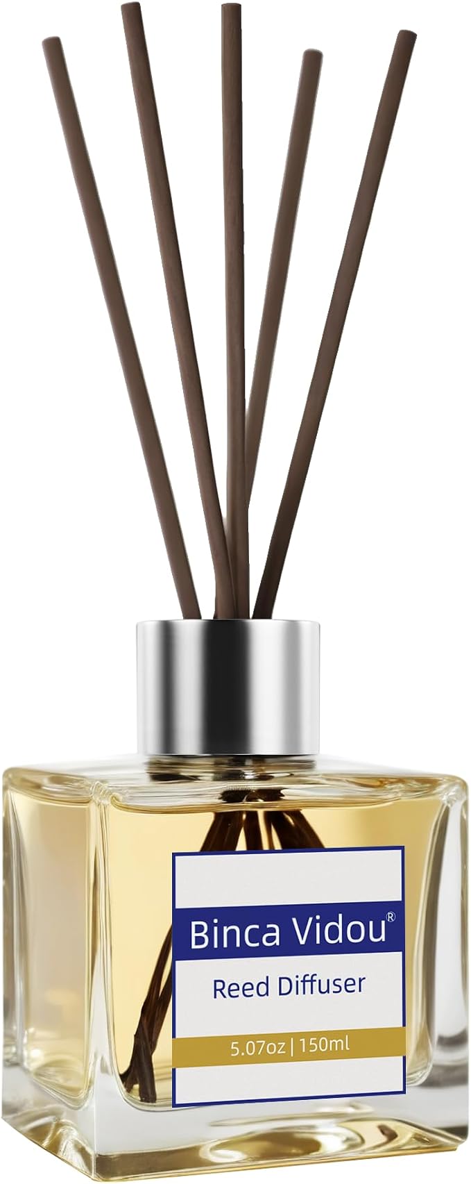 Reed Diffuser Set, Bergamot Vanilla Lavender and Jasmine Scented Oil Reed Diffusers for Bedroom Living Room Office, Giftable & Stress Relief 150 ml/5.07 oz