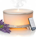 20-Hour Long-Lasting Aromatherapy, 500ML Essential Oil Diffuser | Ultrasonic Cool Mist Humidifier with Remote Control, 7 Color Lights, Timer, Auto-Off for Home/Bedroom/Yoga (Minimalist White)