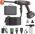 Cordless Portable Washer, 1100 PSI Battery Operated Washer with All-Copper Motor, Battery, 23FT Hose, Storage Bag; Handheld Washer; Lightweight Car Washer for Home, Garden (BlazeOrange)