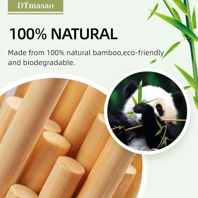 1/4 x 6 Inch 50 PCS Dowel Rods Wood Sticks Wooden Dowel Rods - Unfinished Bamboo Sticks - for Crafts and DIYers