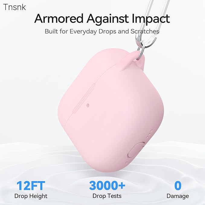 for AirPods 4 Case with Magnetic Cover, TNSNK Silicone AirPod 4 Case Cover Compatible with Apple Airpods 4th Gen 2024, Shockproof Protective Cases for Women Girly with Cleaner Kit and Keychain