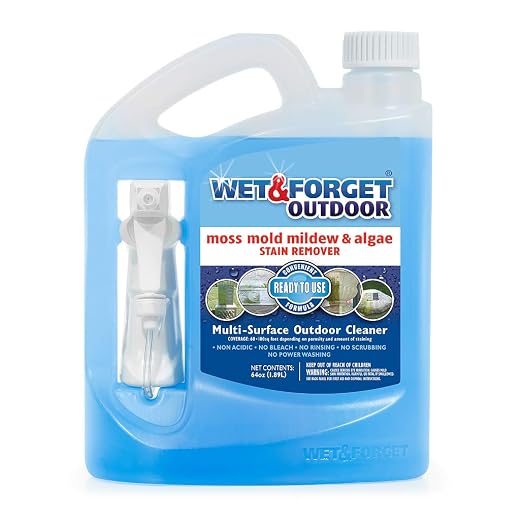 Wet & Forget Outdoor Cleaner & Stain Remover - Mold, Mildew & Algae, 64oz