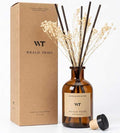 Reed Diffuser Set for Bathroom Air Fresheners, Oil Diffuser Sticks | White Jasmine Scent 4.0 fl oz Home Fragrance with Sticks Defusers | House Bedroom Office Shelf Decor