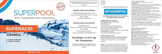 Pool Filter Cleaner for Cartridge, Sand & DE Filters – Filter Cleaning Formula for Pools, Spas & Hot Tubs, 2.2 lb