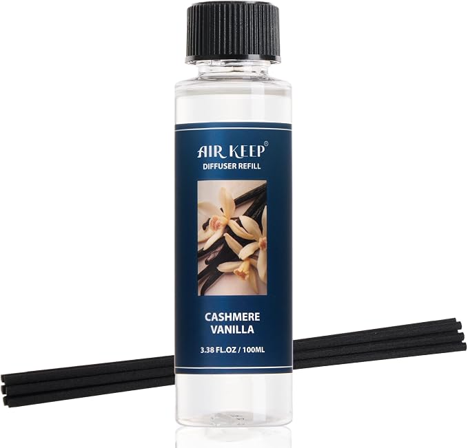 Reed Diffuser Oil Refill/Cashmere Vanilla/3.38 oz / 1 Pack/Air Freshener & Aromatherapy Essential Oil Blend for Home Fragrance – Scented Refill Oil for Bathroom, Bedroom & Home Decor