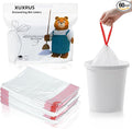 3 Gallon Trash bag Small White Drawstring Trash Bags, Tear-Free Heavy Duty Garbage Bags, Leak-Proof & Odor Blocking Small Garbage Liners for Kitchen, Bathroom, Multi-Purpose Use 60 Count by XUXRUS