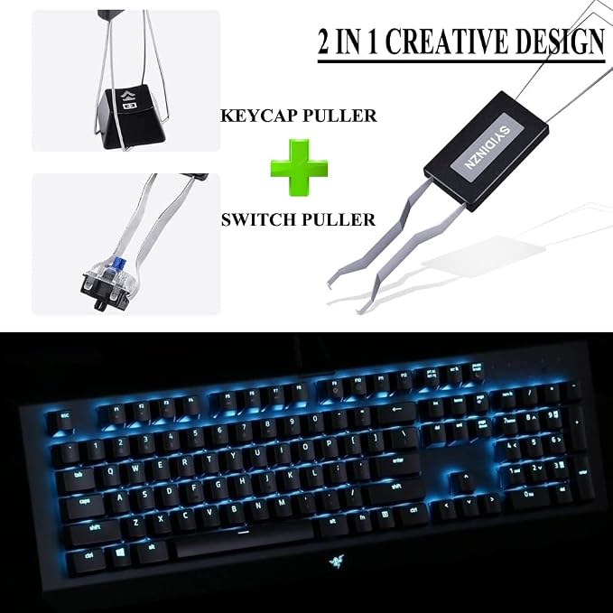 Keycap Puller Stainless Steel Key Removal Tool Keycaps Remover for Mechanical Keyboard Removing Fixing Tools