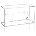 Acrylic Glove Box Holder Wall Mount Disposable Glove Dispenser Storage Organizer for Kitchen, Lab, Garages, Office, Clear