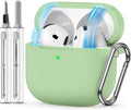 for AirPods 4 Case 2024 with Cleaner Kit & Keychain-Magnetic Teal | Silicone Protective Cover for Apple AirPods 4th Generation Case,for Women Men,One-Piece Design,Shockproof,Dust Proof,Magnetic