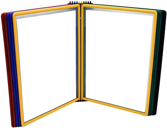 Tarifold Wall Mount Reference System, 10 Easy-Load Pockets, Assorted Colors | Tarifold Wall Mount Reference System, 10 Easy-Load Pockets, Assorted Colors