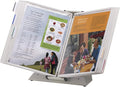 Tarifold Desktop Reference Display System, 10 Pockets, White | 10 double-sided PVC pockets hold 20 letter-size sheets, sturdy metal base, quick-find indexing, easy to assemble