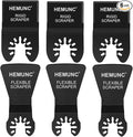 6 Oscillating Tool Scraper Blades Flexible Rigid Scraper Blade, for Removal of Caulk,Vinyl Flooring,Paint,Carpet,Tile Adhesives