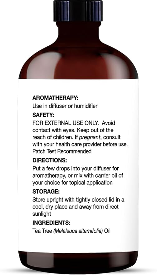 Majestic Pure Tea Tree Essential Oil for Diffuser - 4 Fl Oz | 100% Natural Tea Tree Oil for Hair, Skin Care, Carrier Oil Blend, Aromatherapy & DIY Soap Making Scent