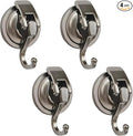 Suction Cup Hooks for Shower, 4 Pack, Bathroom, Kitchen, Glass Door, Mirror, Tile – Loofah, Towel, Coat, Bath Robe Hook Holder for Hanging – Waterproof Wreath Hanger