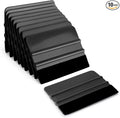 EHDIS 10pcs Vinyl Squeegee 4 Inch Car Vinyl Scraper Decal Applicator Window Tint Wallpaper Smoothing Tool with Black Fabric Felt Edge(Pure Black)