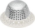 LEKEYE Shower Drain Hair Catcher/Shower Drain Cover/Drain Protector for Pop-Up & Regular Drains(Light Gray)