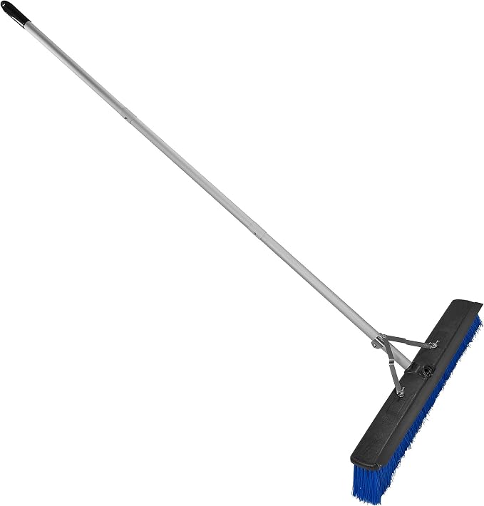 SPARTA Sweep Complete Floor Sweep with Squeegee for Catering, Buffets, Restaurants, Stainless Steel, 24 Inches, Blue - (Pack of 6)