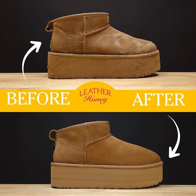 Leather Honey Suede & Nubuck Care Kit – Cleaner, Protector, Brush, Eraser | Non-toxic, made in the USA & trusted since 1968. Clean & protect any color shoes, boots, Uggs, furniture, jackets & bags.